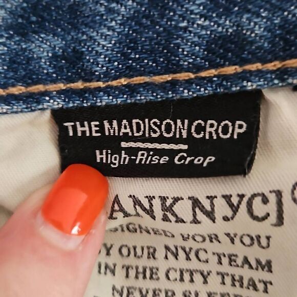 BLANK NYC The Madison Crop Distressed Destroyed Jeans Good Vibrations 28 - Picture 7 of 11